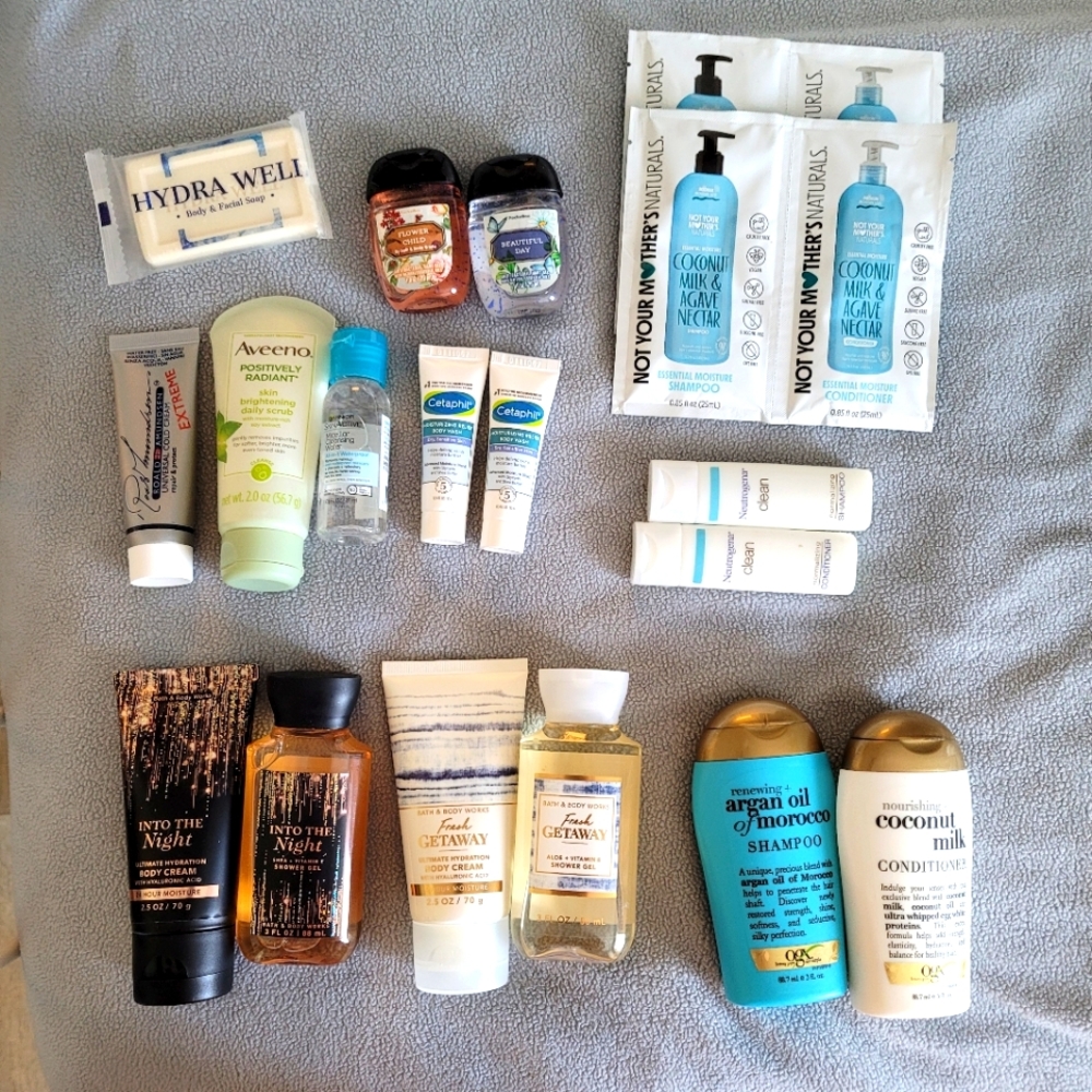 18 Travel Sample Size Toiletries